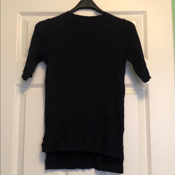 Ribbed Navy Stretch Top - Picture 2 of 4